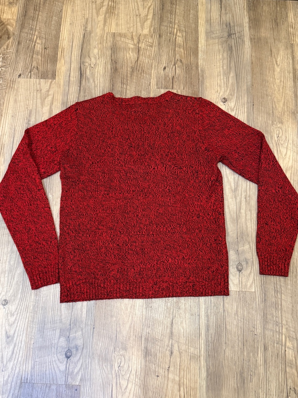 Karen Scott Red Holiday Crewneck Sweater with Reindeer and Santa Christmas - Picture 4 of 4